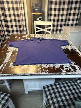 Vintage Patagonia Organic Cotton Short Sleeve Polo Shirt Purple Men's XL